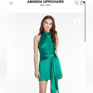 Amanda Uprichard sandrine dress in emerald NWOT